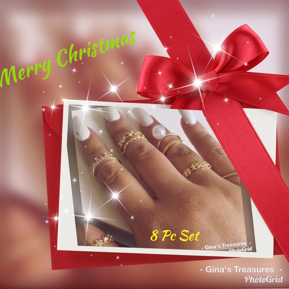 Mix Midi Rings, 8 Piece set  -(Last one) - Picture 5 of 5
